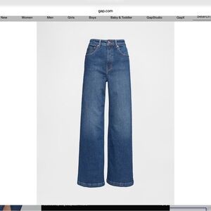 GAP NWT Women's Extra High Rise Stride Wide-Leg Jeans